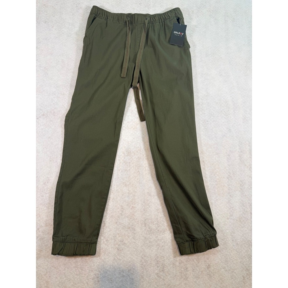 Galaxy By Harvic Olive Green Jogger Pants Womens Small Drawstring Casual